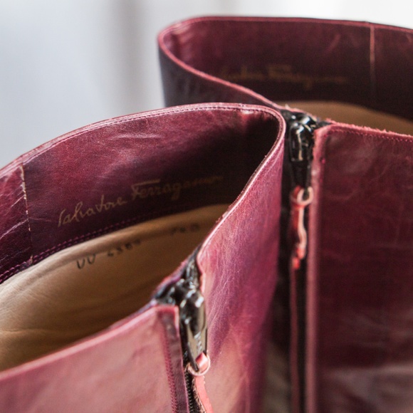 Vintage Salvatore Ferragamo Carla Knee High Boots - Picture 4 of 8